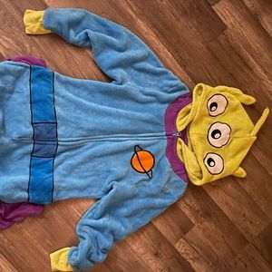 Toy Story Alien hooded pjs, unisex size small